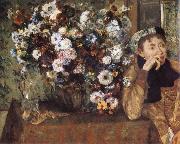 Edgar Degas, Woman and chrysanthemum